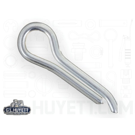Huyett Hammerlock Cotter Pin, Zinc Plated Carbon Steel, 0.250 in Dia x 1.000 in Effective Length CPHZ-250-1000