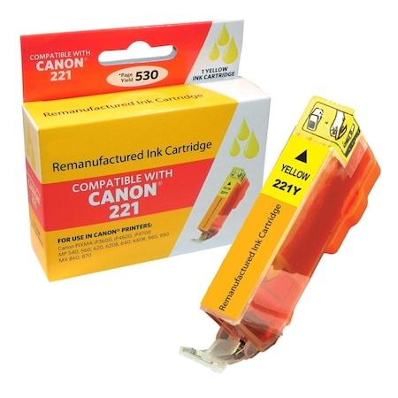 Ereplacements Ink-Yellow-Kodak-221Y-Canon CLI-221Y-KD