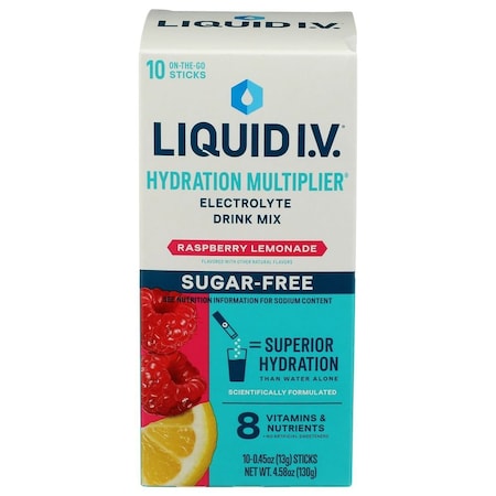 Liquid I.V. Raspberry Lemonade Electrolyte Drink Mix, 10 count LVM1033
