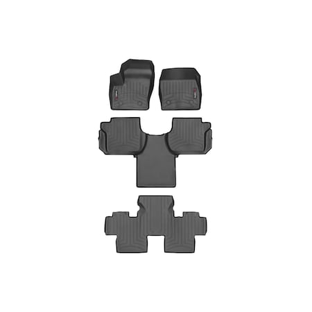 Weathertech Black, Front, rear, and rear Floorliners for Vinyl Floors 4416161V-44599-2-3