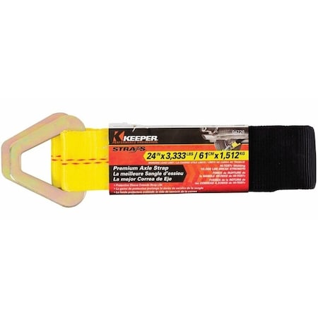Keeper Axle Strap, 2 in W, 24 in L, Polyester, 3333 lb Working Load 04226