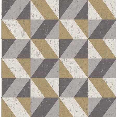 A-Street Prints Cerium Metallic Concrete Geometric Wallpaper 2908-25311