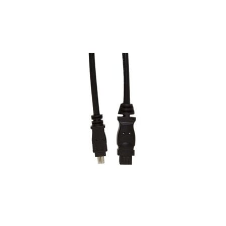 Cable Wholesale Firewire 400 9 Pin to 4 Pin cable, Black, IEEE-1394a, 10 foot 10E3-94010BK