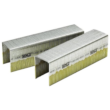 Senco Wire Staple, 7/16 in W Crown, 1-3/4 in L Leg, 16, Galvanized N19BAB