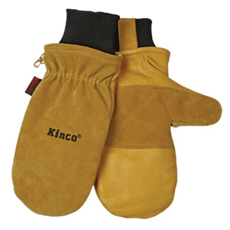 Kinco M Pigskin Leather Cold weather Black/Gold Mittens 901T-M