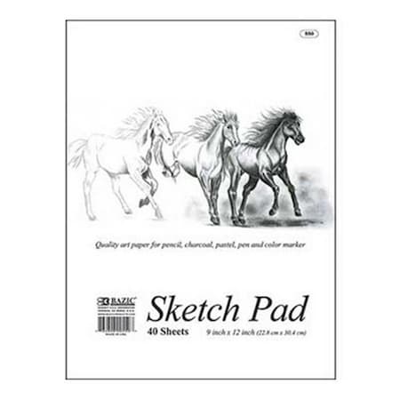 Bazic Products Bazic 40 Count Premium Sketch Pad 9 x 12 in., 48PK 550