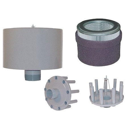 Solberg Filter Silencer, 6" MNPT Inlet, 1100 cfm FS-275P-600