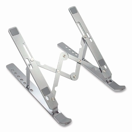 Otm Essentials Portable Laptop Riser Stand, 11.85in x 2.5in to 5.5in, Silver OB-A2E