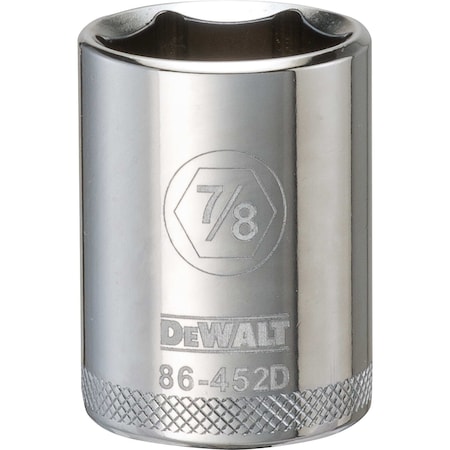 Dewalt Drive Socket, 6-Point, 7/8in - 1/2in DWMT86452OSP