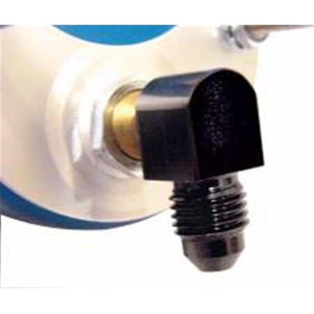 Safety First 2176 -4 AN 90 deg Oil Pressure Fitting - Black SA1391245