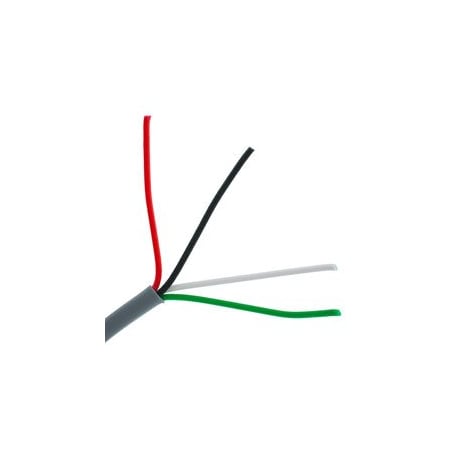 Cable Wholesale Security/Alarm Wire, Gray, 22/4 (22AWG 4 Conductor), Stranded, CM / Inwall rated, Pullbox, 1000 ft 10K4-04212SH