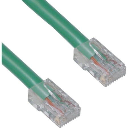 Cable Wholesale Cat5e Green Copper Ethernet Patch Cable, Bootless, POE Compliant, 1 foot 10X6-15101
