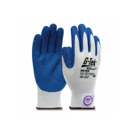 G-Tek ECO Series, D313, Dyneema Diamond Blended 2.0, Latex Crinkle Coated, Small, White, 12PK 112-19-D313/S