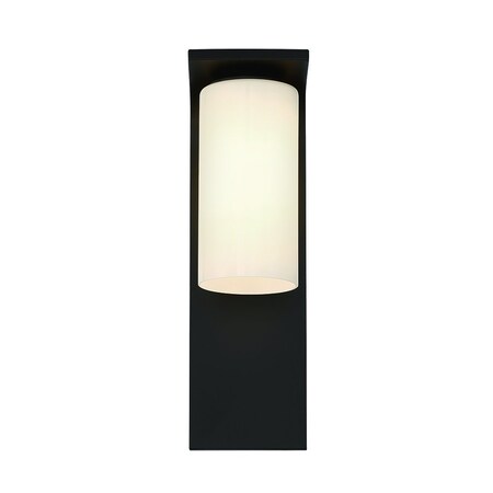 Eurofase Monte Craftsman 30 Rectangular LED Outdoor Wall Sconce, Satin Black/White Glass 41972-014