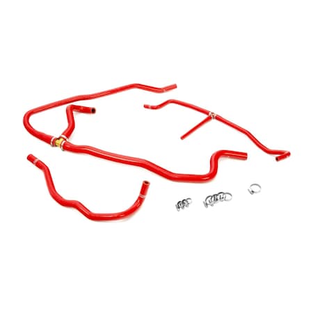 Hps Performance High Temp Reinforced Silicone Heater Coolant Hose Kit, Red,  57-1277H-RED