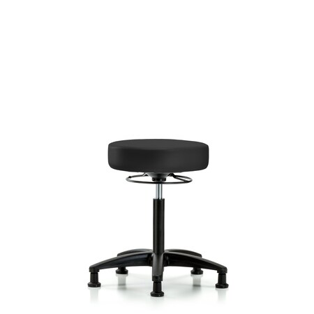 Blue Ridge Ergonomics Bench Stool, Med, Vinyl, Glides, Gry BR-VMBSO-RG-NF-RG-8605