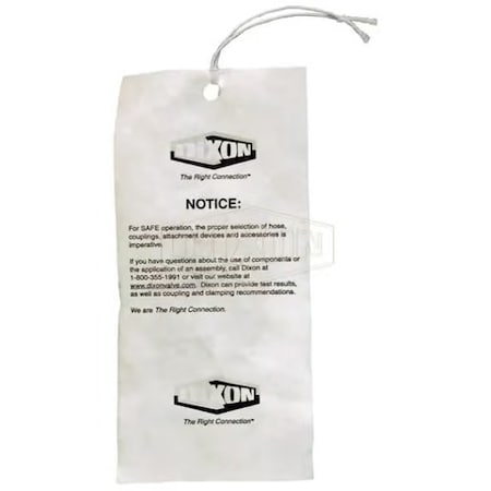 Dixon Safety Tag, 2-3/8 in W DWL100