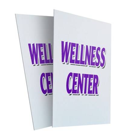 Signmission Wellness Center, Plastic Signs Only 24 Inch x 36 Inch, Corrugated Plastic, 2PK CSB-2436-2PACK-Wellness Center