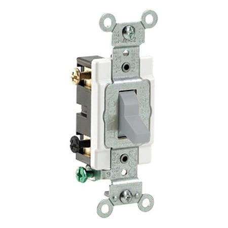 Leviton Toggle Double-Pole 20A Commercial Gray CS220-2GY