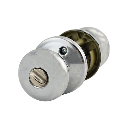 Kwikset Hancock Knob Entry Door Lock SmartKey with New Chassis with 6AL Latch and RCS Strike Bright Chrome F 740H-26S