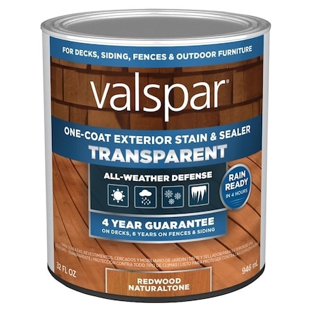 Valspar STAIN&SEALER TRNSP RED NATL QT VL1028080-14
