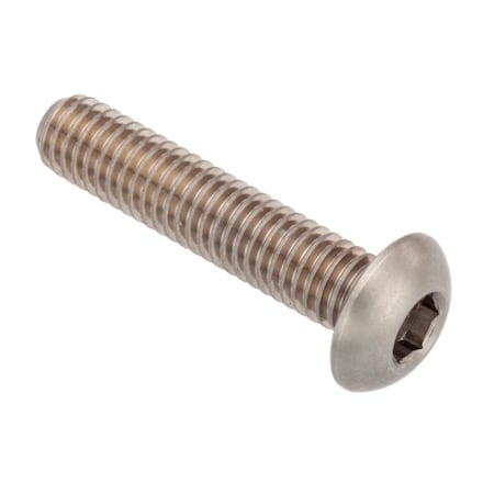 Zoro Select #12-28 Socket Head Cap Screw, Button, Plain 18-8 Stainless Steel, 1 in Length ZBC333UNF