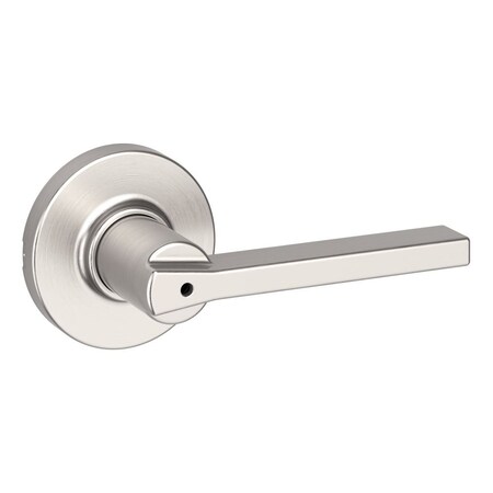 Kwikset Casey Lever with Round Rose Privacy Door Lock with 6AL Latch and RCS Strike Satin Nickel Finish 300CSLRDT-15
