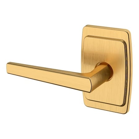Baldwin Baldwin Preconfigured L024 Lever with R046 Rose Left Hand Half Dummy Lock Lifetime Satin Brass L024044LDM