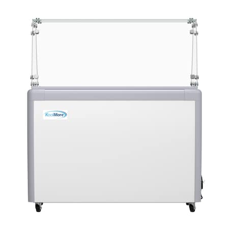 Koolmore 50 in. Gelato Dipping Cabinet Display Freezer with Sliding Glass Door and Sneeze Guard 13 cu. ft. KM-GDC-49SD-FG