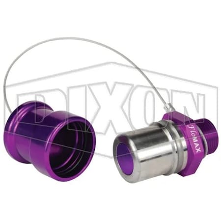 Dixon FloMAX High Flow Dry Disconnect Receiver with Cap, Adapter, Quick Disconnect Coupler x FNPT, Aluminu HFR-C4