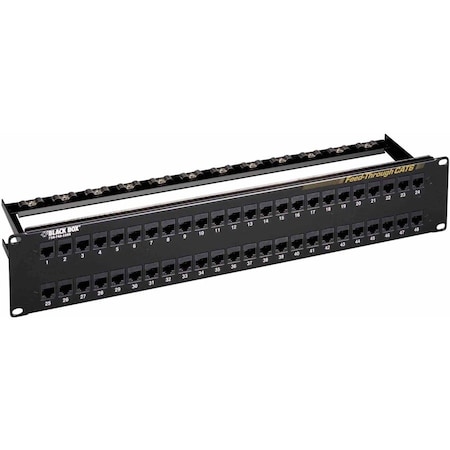 Black Box Cat6 Feed-Through Patch Panel, Unshielde, RJ45 JPM820A