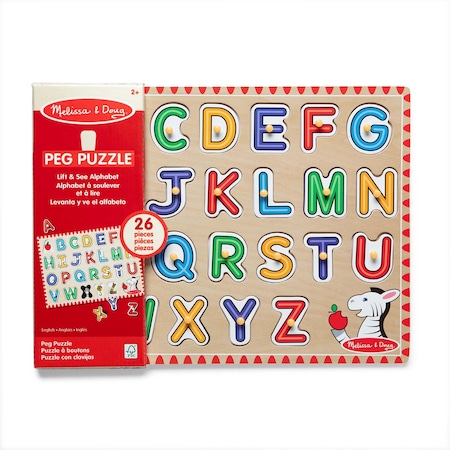 Melissa & Doug See-Inside Alphabet Peg Puzzle, 26-Piece Set 50162