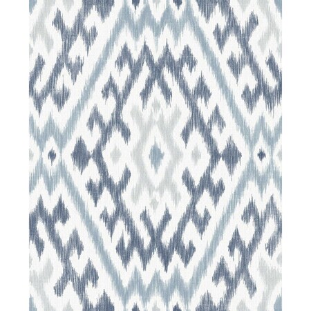 A-Street Prints Solola Blue Ikat Wallpaper 4146-27238
