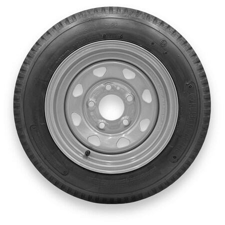 Rubbermaster - Steel Master 4.80-12 6 Ply 5 On 4.5 Bolt, Silver Wheel Assemblies 599155SIL