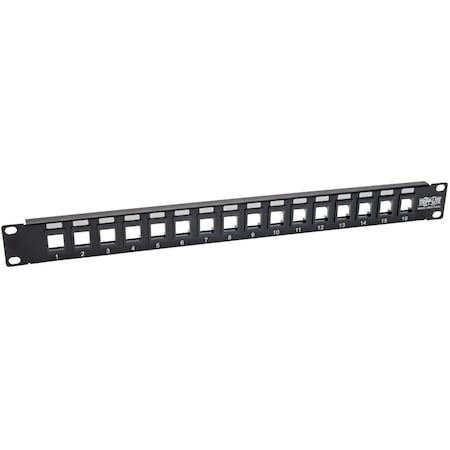 Eaton Tripp Lite Series 16-Port 1U Rack-Mount Unshielded Blank Keystone/Multimedia Patch Panel, RJ45 N062-016-KJ