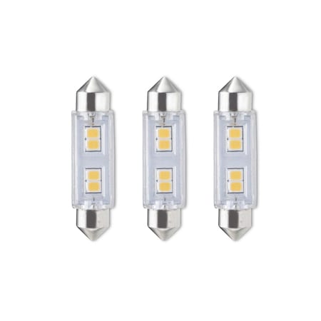 Bulbrite 20-Watt Equivalent T3 Non-Dimmable Festoon LED Light Bulb Warm White Light, 3PK 861535