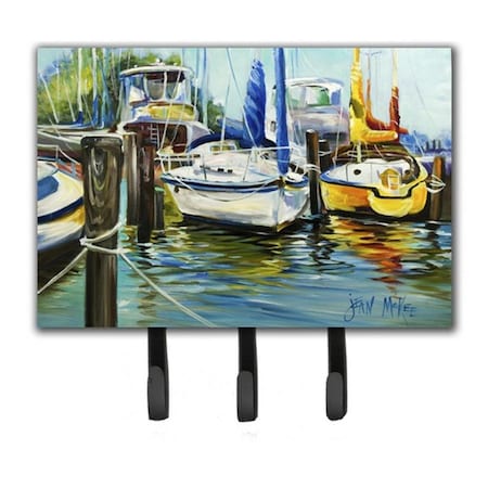 Carolines Treasures Yellow Boat Ii Sailboat Leash and Key Holder JMK1085TH68