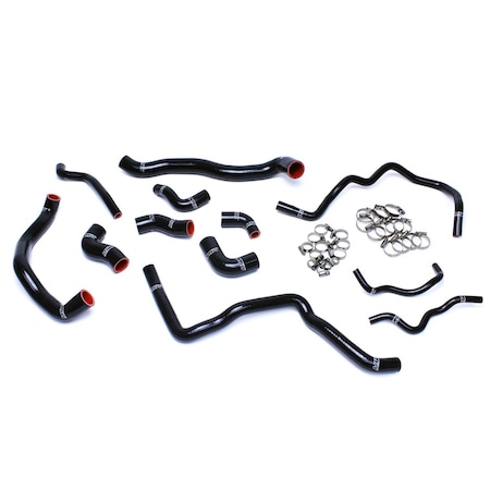 Hps Performance High Temp Reinforced Silicone Radiator and Ancillary Coolant Hose Kit, Black,  57-1476-BLK