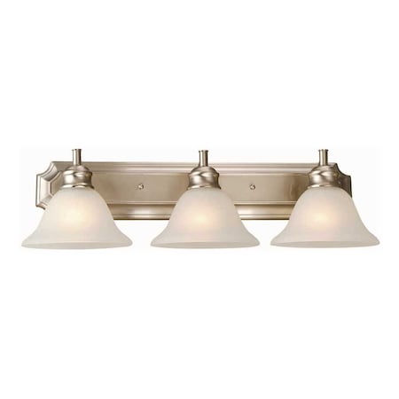 Design House Bristol 3-Light Satin Nickel Vanity Light Color/Finish Family 510263