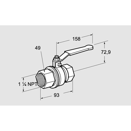 Honeywell Kromschroder VLV, BALL, MAN, 1.25 IN., NPT, AKT 32TN88 KS03152311