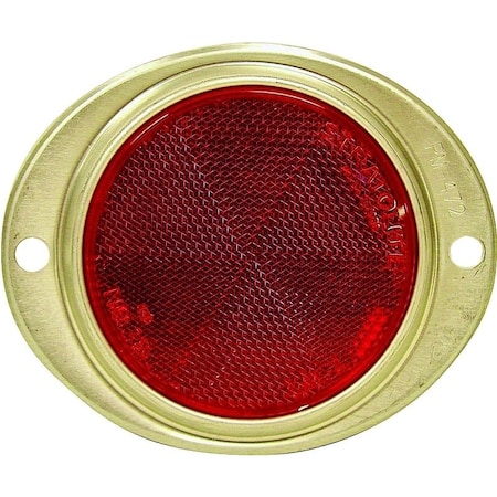 Pm Company V472 Oval Reflector, Red Reflector V472R