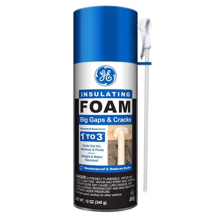 Ge Yellow Foam Big Gaps and Cracks Insulating Sealant 12 oz 2951186