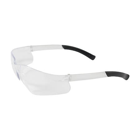Bouton Optical Rimless Safety Glasses with Clear Temple, Clear Lens and Anti-Scratch / Anti-Fog Coating 250-06-0020