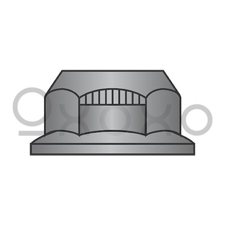 Oxoxo 1/2-13 Stover Alternative Lock Nut Automation Style With Flange Grade G Black Phosphate, 700PK 201924