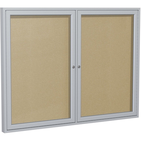 Ghent Enclosed Outdoor Bulletin Board 60x36", Vinyl PA23660VX-181