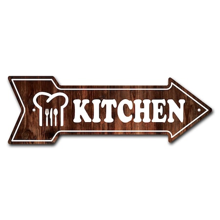 Signmission Kitchen 2 Arrow Sign Funny Home Decor 18in Wide P-ARROW-999787