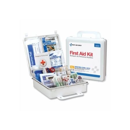 First Aid Only 50 Person Bulk Plastic First Aid Kit, Weatherproof, Wall Mount, Carry Handle 579-90565