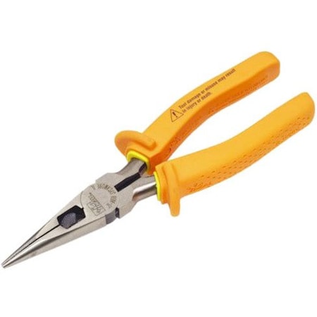 Ideal 8 3/4 in Long Nose Plier, Side Cutter Cushion Grip Handle 35-9038