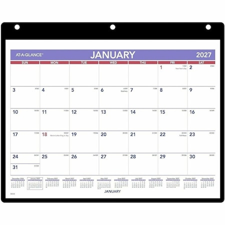 At-A-Glance Monthly Desk/Wall Calendar, 11 x 8, White, 2022 SK800