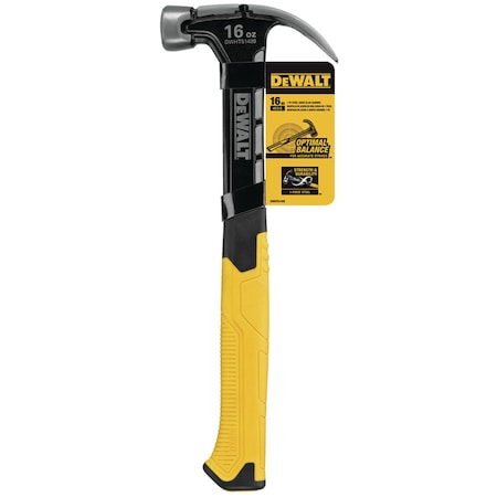 Dewalt DeWalt 16 oz Smooth Face Curve Claw Hammer 11.75 in. Steel Handle DWHT51002
